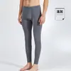 Pantalones largos de hombre sin costuras con forro de polar, pantalones de terciopelo de doble cara, pantalones ajustados, ropa interior de invierno, calzoncillos, pantalones cálidos