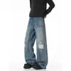 2026 nuevos jeans rotos estilo retro americano, nuevos pantalones rectos de pierna ancha para hombre, pantalones largos elegantes y modernos