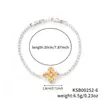 Pulsera de trébol de cuatro hojas, joyería transfronteriza para mujer, pulsera simple de nicho de otoño, cobre incrustado con circonita, accesorio de mano moderno y versátil