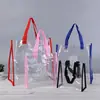 Bolsa de ombro de PVC para atacado de fábrica bolsa de armazenamento para necessidades diárias bolsa de plástico transparente bolsa de costura para carro em PVC atacado personalizado