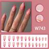 Comércio exterior Europeu e Americano Moda Ripple Temperamento Peças de Manicure Rosa Vermelho Listras Irregulares Nicho Amêndoa Desgaste Armadura