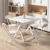 Mesa Plegable Mesa de Comedor Mesa de Comedor para el Hogar Mesa Plegable Portátil para Puesto al Aire Libre Alquiler de Mesa Cuadrada Envuelta Portátil