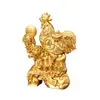 Adorno de Gallo Dorado que Trae Fortuna de los Doce Signos del Zodiaco, Mascota de Tienda, Entrada, Oficina, Manualidad Decorativa para el Hogar