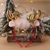 Diadema navideña transfronteriza Diadema con lazo de árbol de Navidad Pasador decorativo lindo Diadema de cuernos de alce Accesorios para el cabello al por mayor