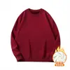 Uniformes de equipo personalizados para actividades de team-building: Sudaderas gruesas de cuello redondo, forradas de forro polar de 600 g, con estampado de logo personalizado, adecuadas para ropa de trabajo y prendas promocionales