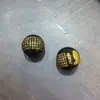 Estampagem a quente gravação a laser mantra ágata natural preta vermelha vidro contas soltas DIY Acessórios de miçangas artesanais cinábrio