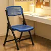Cadeira dobrável oca transfronteiriça com tampo de mesa, Cadeira para escrever, Cadeira portátil simples para sala de conferências, treinamento, Cadeira de escritório para computador