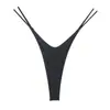2022 Novo Sexy High Split Thong Cotton Mulheres Dupla Camada Biquini Estilo Underwear Europeu e Americano Estilo Cinto Sexy