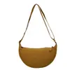 Bolso Bandolera Ligero de Nylon en Forma de Media Luna, Correa Ajustable Cruzado al Hombro con Cierre de Cremallera, Bolso Hobo Casual para Mujeres Hombres Atuendo Diario Viaje