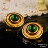 Retro Niche Court Style Brincos Pérola Diamante Brincos Distintivos Colar Esmalte Luz Luxo Elegante Brincos Elegantes para Mulheres Atacado