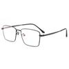 Venta al por mayor de fábrica de nuevas gafas ultraligeras para hombres, montura completa de aleación de titanio, espejo plano, se pueden equipar con gafas de presbicia y gafas de visión cercana.