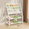 Estante Infantil, Rack de Livros Ilustrados para Casa, Área de Leitura, Estante Móvel para Armazenamento de Brinquedos, Estante Simples para Bebês, de Chão