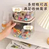 Caja de almacenamiento de lujo para diadema y esponja de maquillaje, organizador transparente a prueba de polvo de gran capacidad para escritorio con tapa, específicamente para brochas de maquillaje y bases cushion.