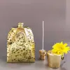 Frasco de Perfume Metálico de Alta Qualidade, Frasco de Perfume Assimétrico, Frasco de Vidro com Borrifador Especial Pintado por Spray, Tampa com Rachaduras de Gelo