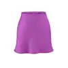 Saia Satinada de Acetato Cor Champagne Estilo Hot Girl Retrô Americano para Mulheres, Nova Calça Saia Curta de Cintura Baixa Evasê para o Verão