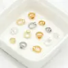 Preservação de cor 18k ouro furo duplo ponta torcida argola de salto fechada furo nariz de porco fio de conta pulseira colar joias DIY acessórios