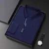 Camisa Polo Manga Longa Masculina Outono 2023 T-shirt Moda Jovem Estilo Coreano Masculino Lel Top