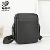 Bolsa de Ombro Masculina Estilo Coreano, Bolsa Transversal Masculina, Bolsa Masculina de Couro Genuíno, Mochila Pequena Estilo Vertical Business Casual, Bolsa Tendência Novo Estilo