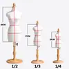 Mannequin de Corte Tridimensional para Ensino de Alunos, Modelo Mini Mannequin Perfurado com Agulha de Duas Partes para Mulheres