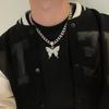 Collar Colgante de Mariposa 2026 Lleno de Diamantes Microincrustados, Cadena Larga de Suéter a la Moda, Joyería Trendy Ins de Hip-Hop para Mujeres