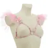 Suministro transfronterizo Nuevo top de tirantes huecos rosa con lazo lindo de chica europea y americana O0917
