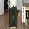 Pantalones holgados de pierna ancha para mujer para otoño e invierno, estilo boyfriend, diseñados para favorecer las figuras con forma de pera, de corte recto y diseño casual hasta el suelo