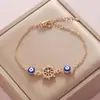 Retención de Color Galvanizado Ojo de Diablo Trébol de Cuatro Hojas Ojo de Diamante Pulsera Moda Femenina Simple Comercio Electrónico Transfronterizo Joyería Comercio Exterior