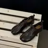 En Stock Nuevos Zapatos Mary Jane Vintage de Punta Dividida, Tenis Planos Simples con Cordones, Zapatos de Ballet Versátiles de Tacón Alto