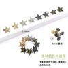 Remache de estrella de cinco puntas convexo de aleación estrella de metal estrella de cinco puntas remache decorativo para ropa cinturón equipaje accesorios