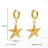 Brincos INS Explosões Transfronteiriças Europeias e Americanas Titânio Marinho Aço 18K Ouro Aço Inoxidável Caranguejo Estrela do Mar Vieiras Brincos Femininos
