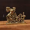 Año del Caballo Adornos de Caballo Doce Animales de Caballo del Zodiaco Colección de Adornos de Caballo Transfronterizos Adornos de Latón 2026 Adornos de Potro