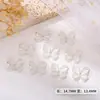 Decoração de arte de unha tendência com laço olho de gato vazado com pedra olho de gato de liga 3D acessórios de unha de borboleta