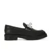 Mocassins de sola grossa com fivela estilo Mãe Uva femininos estilo faculdade britânica couro genuíno slip-on salto grosso sapatos pequenos de couro