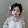 Par de Grampos Acessórios Super Fada Hanfu Grampos Antigos para Cabelo Infantis Acessórios de Cabelo com Borla de Bebê Princesa Grampo de Cabelo Estilo Chinês para Menininha