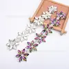 Al por mayor Colorido Seis Flores Marqués Diamante Cristal de Vidrio Cadena Corta DIY Decoración Cinturón de Ropa Zapato Bolsa Hebilla de Pedrería Accesorios