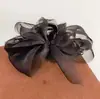 Estilo de Hada~ Pinza para el Cabello con Lazo de Malla para Mujer 2023 Nuevo Pasador Accesorio para el Cabello Elegante Pinza de Tiburón Tamaño Grande con un Toque de Alta Gama
