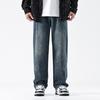 2024 primavera novas calças confortáveis High Street calça reta masculina casual all-match moda casual jeans homens