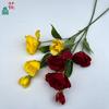 Lisianthus Flor de Peônia de Cabeça Única Arranjo de Flores para Corredor de Casamento Moderno Flor de Seda Arranjo para Cenário de Palco Flor Artificial