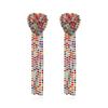 Brincos Longos com Franjas Quentes da Amazon Moda Brilhante Diamante Cristal Franja Brincos Brincos earring06
