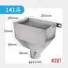 Embudo de Lluvia de Acero Inoxidable 304, Colector de Agua de Tubería de Drenaje Engrosada, Embudo de Acumulación de Agua de Pared, Embudo de Drenaje Cuadrado 201