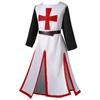2025 Europeu e Americano Novo Medieval Templário Cos Fantasia de Baile Feminina Festa Roupão Costume de Performance de Comércio Exterior
