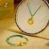 Retención de color a largo plazo oro accesorios diy Jiangshan solo este verde hebilla de seguridad colgante pulsera collar tejido
