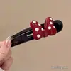 Grampo de Cabelo Bico de Pato para a Parte de Trás da Cabeça, Acessório de Cabelo Simples com Laço de Cor Contrastante, Tamanho Grande para Cabelos Grossos, Ornamento de Cabelo Versátil