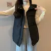 Nuevo Chaleco de Algodón con Relleno de Plumas Otoño e Invierno para Mujer Estilo Coreano Versátil Chaleco Cálido Cuello Alto Tendencia de Moda