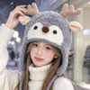 Sombrero de Ciervo Pequeño Sombrero de Punto Otoño e Invierno Lindo Súper Adorable Estilo Coreano Sombrero con Protección para las Orejas Suelto Sombrero de Pescador de Lana para Estudiante