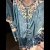 Pijama Retro Floral de Terciopelo Estilo Nacional para Mujer, Nuevo Conjunto de Ropa para el Hogar Cómodo y Agradable al Tacto de Talla Grande para Otoño e Invierno que se Puede Usar Afuera