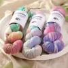 Hilo de lana teñido a mano al por mayor transfronterizo 100 g hilo mezclado hilo para sombrero bufanda suéter abrigo tejido a mano a crochet