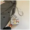 Nuevo Bolso Cubo de Dibujos Animados para Niñas, Lindo Bolso de Hombro, Casual, Ligero, Versátil Bolso Cruzado, Bolso de Mano Elegante, Transfronterizo