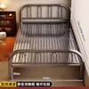 Cama dobrável de ferro 90cm cama de solteiro para adultos, cama pequena de artesanato em aço inoxidável, cama temporária para hóspedes que economiza espaço