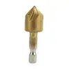 Herramienta de Desbarbado de Cinco Hojas al por Mayor 6 Piezas Mango Hexagonal Recubierto de Titanio Herramienta Manual Multifuncional de Desbarbado 6 Piezas Cuchillo de Desbarbado de Cinco Hojas